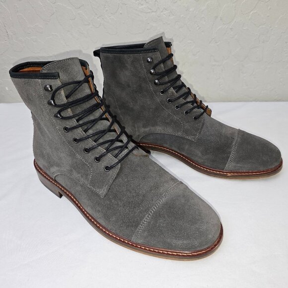 Shoe The Bear Copenhagen Curtis Men's Grey Suede Lace Up Boots Size 45 - Picture 5 of 11